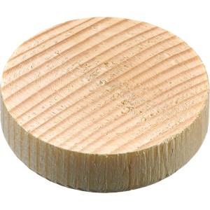 Bouchon de réparation Hettich en épicéa, Ø 35 mm, pour réparer les panneaux en bois.