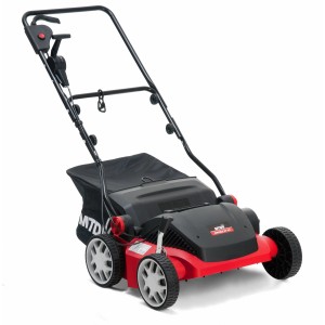 Scarificateur électrique MTD Optima 37 VE, 1600 W, avec bac de ramassage. Idéal pour l'entretien de la pelouse.