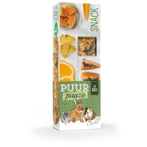 Witte Molen Bastoncini per roditori Puur Pauze Papaya-Arancia, 2 pz. Alimento complementare per roditori e conigli.