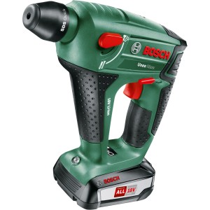 Bosch Uneo Maxx Trapano a percussione a batteria 18V con batteria e caricabatterie, verde.