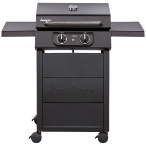 Barbecue elettrico Enders eCrave 2 PV con ripiani laterali e mobiletto.