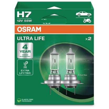 Osram Halogen-Autolampe Ultra Life H7 / 2 Stk.
