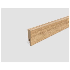 Battiscopa Egger L266 in rovere marrone, zoccolino in MDF per pavimenti laminati e ibridi.