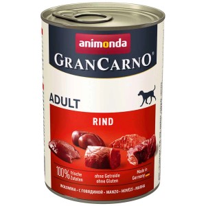 Animonda Gran Carno Adult Rind, 6x400g Dose Hunde-Nassfutter mit frischem Rindfleisch.