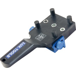 Gabarit de perçage LUX Classic en plastique pour des assemblages d'angle, en T et de surface précis avec des chevilles de 6, 8, 10 mm.