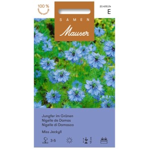 Graines de Nigelle de Damas Miss Jeckyll aux fleurs bleu ciel.