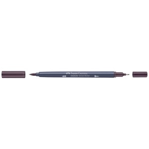 Feutre de croquis Faber-Castell Goldfaber couleur Dusty Mauve avec pointe pinceau et fine.
