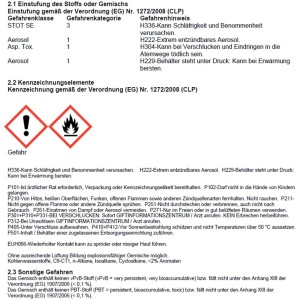 Avvertenze di pericolo e consigli di sicurezza per lo spray multifunzione WD-40.