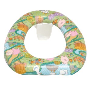 Wenko WC soft seat baby con design fattoria, sedile WC imbottito per bambini.