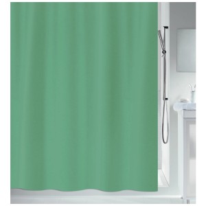 Tenda doccia in tessuto verde Spirella Primo, 240x180 cm. Tenda doccia impermeabile in poliestere.
