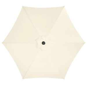 Vista dall'alto del parasole Derby Basic Lift Neo color naturale Ø 286 cm con manovella.