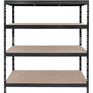 Scaffale per carichi pesanti Ar Shelving, 180x160x60cm, 4 ripiani, antracite. Scaffale ad incastro per cantina, garage o officina.