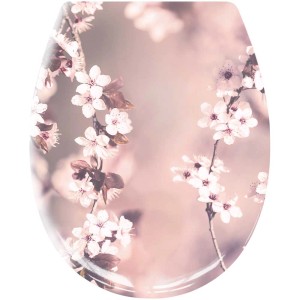Sedile WC Blossom Nelke con chiusura rallentata, design floreale.