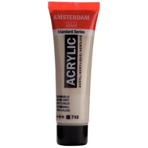 Tubo di colore acrilico Amsterdam Standard Series Grigio Caldo 718, 20 ml.