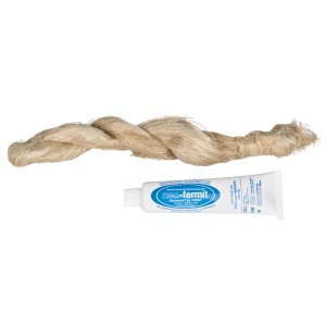 Kit d'étanchéité avec chanvre et Fermit (90g) pour canalisations d'eau.