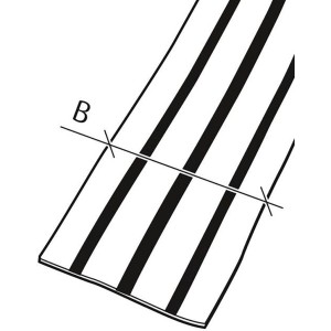 Conacord Möbelgurt, Polypropylen, 60 mm, hanffarben, Meterware mit Markierung.