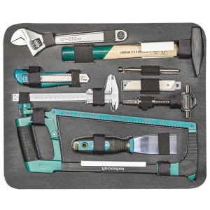 Technocraft PP-Werkzeugkoffer Pro Trolley Premium IP65 avec assortiment d'outils dans la valise.