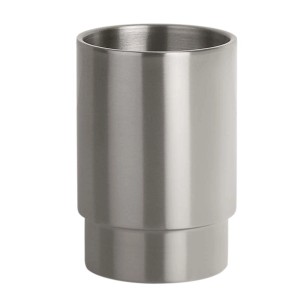 Spirella Zahnputzglas Nyo Steel Brushed, Edelstahl, gebürstet.