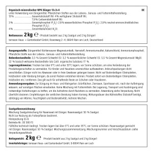 OBI 2en1 Mélange de scarification et de sursemis 4 kg : Mélange de graines de gazon avec engrais pour une pelouse dense et verte.