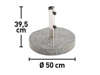 Schirmständer Granada Granit Grau rund 40 kg Schirmständer Granada Granit Grau rund 40 kg