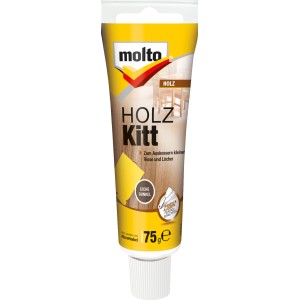 Tube Molto Holz Kitt Eiche Dunkel, geeignet für Innen- und Außenbereiche.
