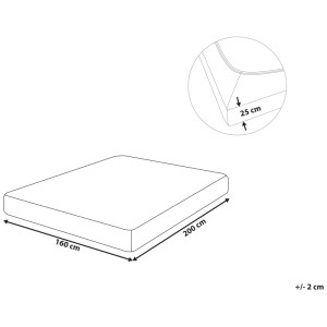 Drap-housse turquoise Beliani Hofuf en coton, 160x200 cm, adapté aux matelas jusqu'à 25 cm de hauteur.
