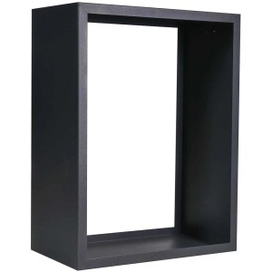 Étagère à bûches Nova 80 A en acier anthracite, pour intérieur et extérieur.