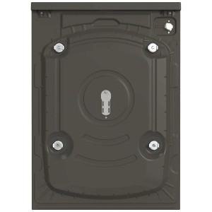 Vista posteriore della lavatrice Sharp ES-WNFL014CADA-CH Espresso Gray, lavatrice a carica frontale da 10 kg.