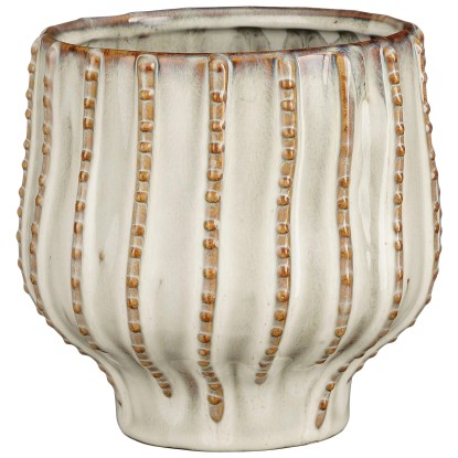 Mica Decorations Topf Cathy Keramik Offwhite Ø 16 cm / Höhe 14,5 cm