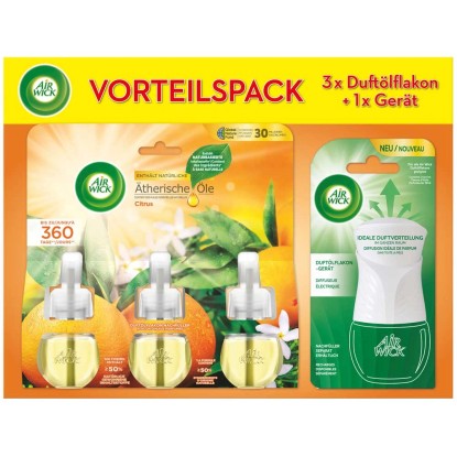 Airwick Diffuseur de parfum Citron anti-tabac avec recharge