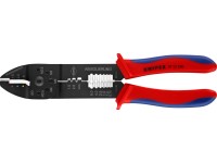 Knipex Crimpzange Schwarz lackiert mit Mehrkomponenten-Hüllen 240 mm