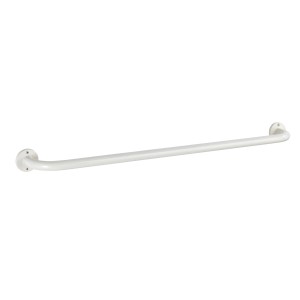 Wenko Porta asciugamani Basic, acciaio inox, bianco, 80 cm, per montaggio a parete.
