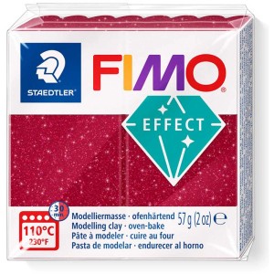 Fimo Effect Galaxy Rot, 57g, ofenhärtende Modelliermasse für kreative Modellierprojekte.