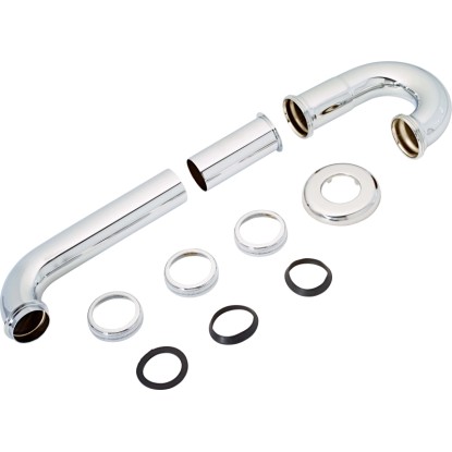 Siphon tubulaire Chromé 38,9 mm (G 1 1/4) x 32 mm