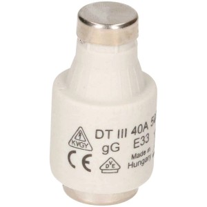 Fusibile bianco a ritardo DT-III 40A/500V, 5 pezzi per protezione da sovracorrente e cortocircuito.