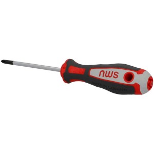 Tournevis cruciforme PH 1 x 80 mm avec manche ergonomique multi-composants.