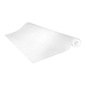 Sous-tapis en molleton blanc, 60x120 cm, enroulé. Antidérapant pour une tenue sûre du tapis.