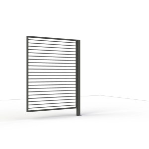 Brise-vue Siena Garden pour Schattenmanufaktur, 150x210 cm, anthracite, avec lattes horizontales.