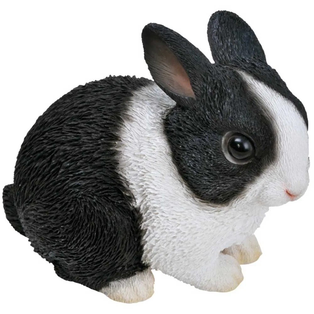 Vivid Arts Kaninchen-Baby Schwarz-Weiss Polyresin (HxBxT) 9,7 x 11