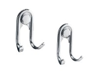 Wenko Gancio doppio Style metallo cromato Silver Shiny set da 2