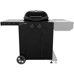 Barbecue a gas Outdoorchef Arosa 570 G Evo Black Style con coperchio e termometro.
