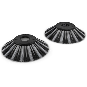 Lot de 2 brosses latérales Kärcher S6 pour balayeuses, idéal pour les déchets humides.