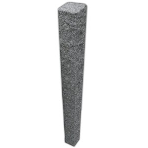 Palissade Euro Stone granit gris clair, clivé, 10x10x100 cm, pour bordures de jardin.