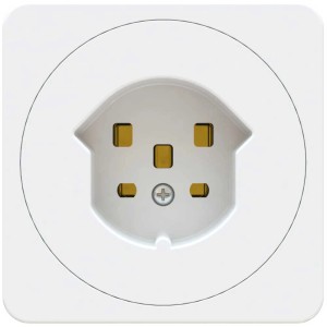 Prise en saillie blanche maxONE T25, 16A, 400V pour montage mural.