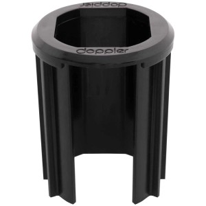 Bague de réduction noire pour parasols à mât central Expert, compatible avec les pieds de parasol.