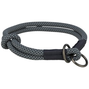 Collare Trixie Pull-Stop Soft Rope, nero-grigio, Ø 10mm, circonferenza 40cm.