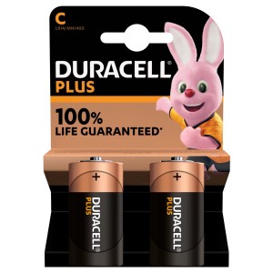 Duracell C batterie (LR14/MN1400) confezione da 2, alcaline, 1.5V, per energia affidabile.