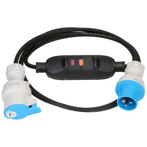 Rallonge CEE MaxCamp avec disjoncteur différentiel, 3 m, IP44. Rallonge pour camping et industrie.