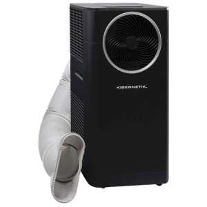 Condizionatore portatile Kibernetik KL11000 nero con tubo di scarico. Climatizzatore mobile per raffreddare, ventilare, deumidificare.