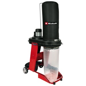 Aspiratore Einhell TE-VE 550/2 A con telaio e sacco di raccolta trucioli.